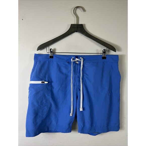 Frescobol Carioca Men’s Board Shorts Trunks  Size Large 36x7 Blue (Flaws) - Picture 1 of 8